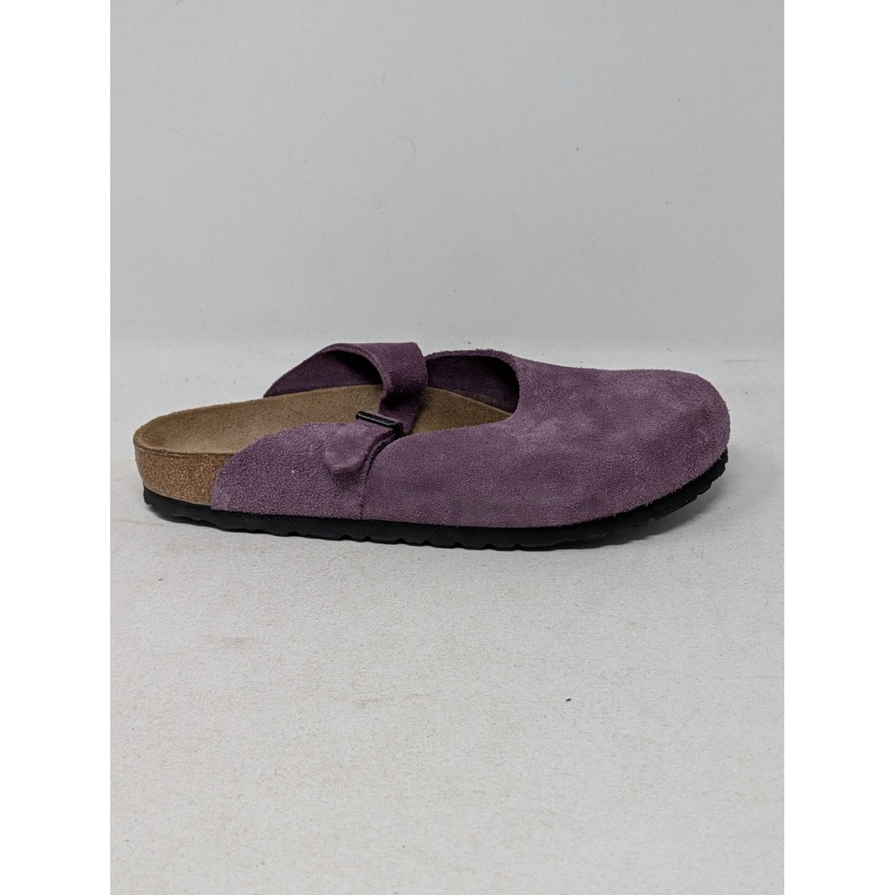 Birkenstock London Purple Suede Closed Toe Clogs Shoes Womens 39 L8 M6 - Picture 8 of 13